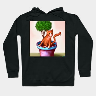 Cat Design- Tree, Plant and cat Hoodie